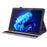 For itel Pad One Case Butterfly Flower Imprint Card Slots PU Leather Tablet Cover - Purple - 3