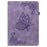 For itel Pad One Case Butterfly Flower Imprint Card Slots PU Leather Tablet Cover - Purple - 5