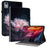 For Lenovo Tab K11 Plus Stand Case Pattern Print Card Slots PU Leather Tablet Cover - Purple Peony - 1