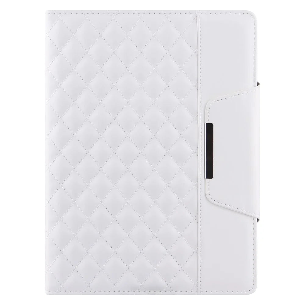 For iPad Pro 11 (2025) / 11 (2024) Case Grids Leather Tablet Cover Auto Wake / Sleep Card Holder - White - 7