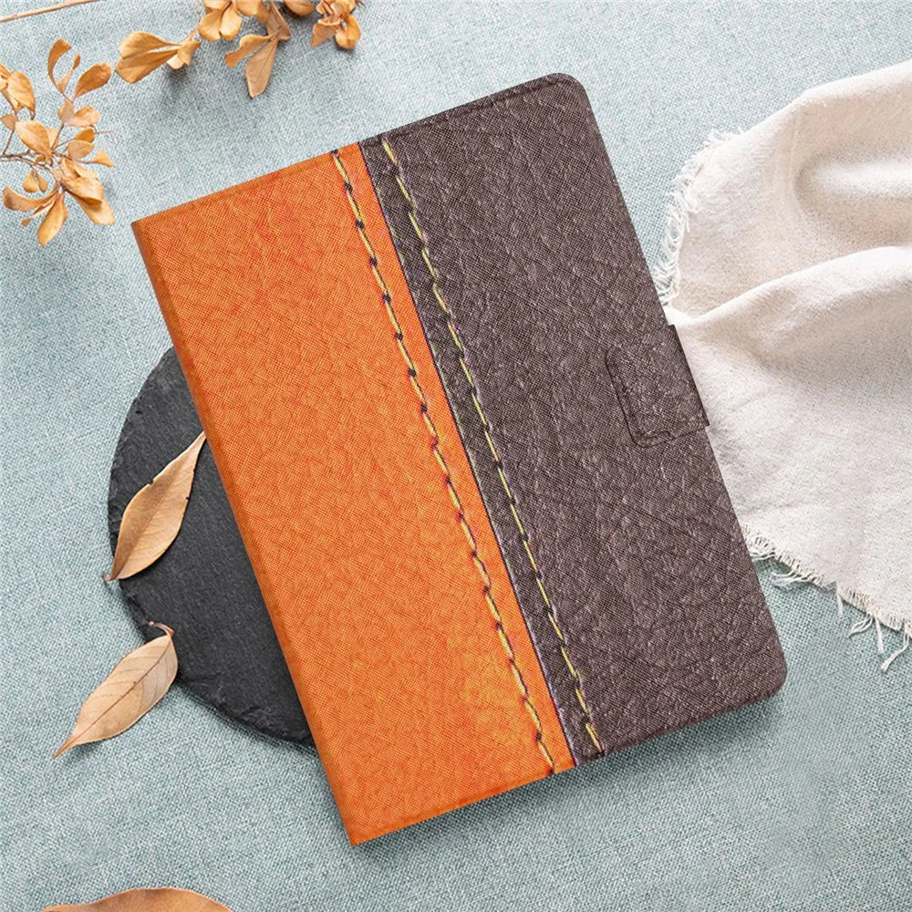 For iPad Pro 11 (2025) / 11 (2024) Cover Contrast Color PU Leather Tablet Stand Case with Card Slots - Style A - 7