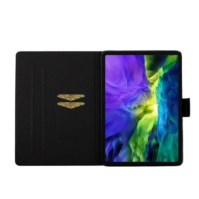 For iPad Pro 11 (2025) / 11 (2024) PU Leather Cover Pattern Printing Tablet Stand Case with Card Slots - Daisy - 2