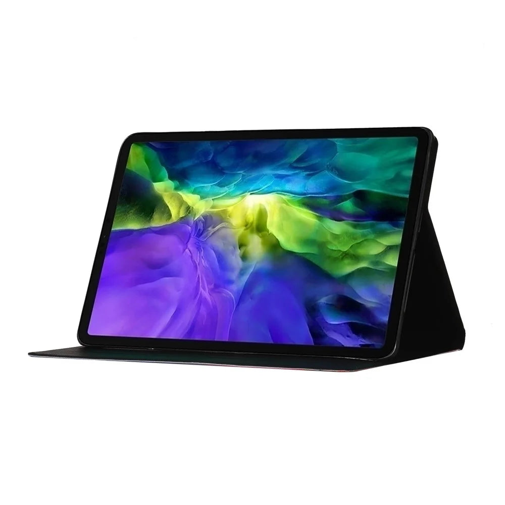 For iPad Pro 11 (2025) / 11 (2024) Cover Pattern Printing PU Leather Card Holder Tablet Case - Colored Sand - 3