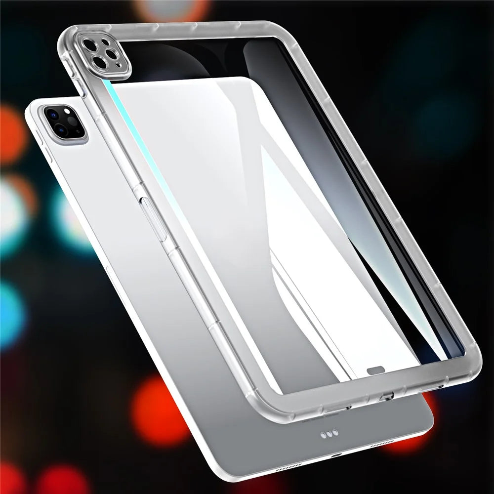 For iPad Pro 13 (2025) / 13 (2024) Case TPU Transparent Back Protective Tablet Cover - Transparent - 7