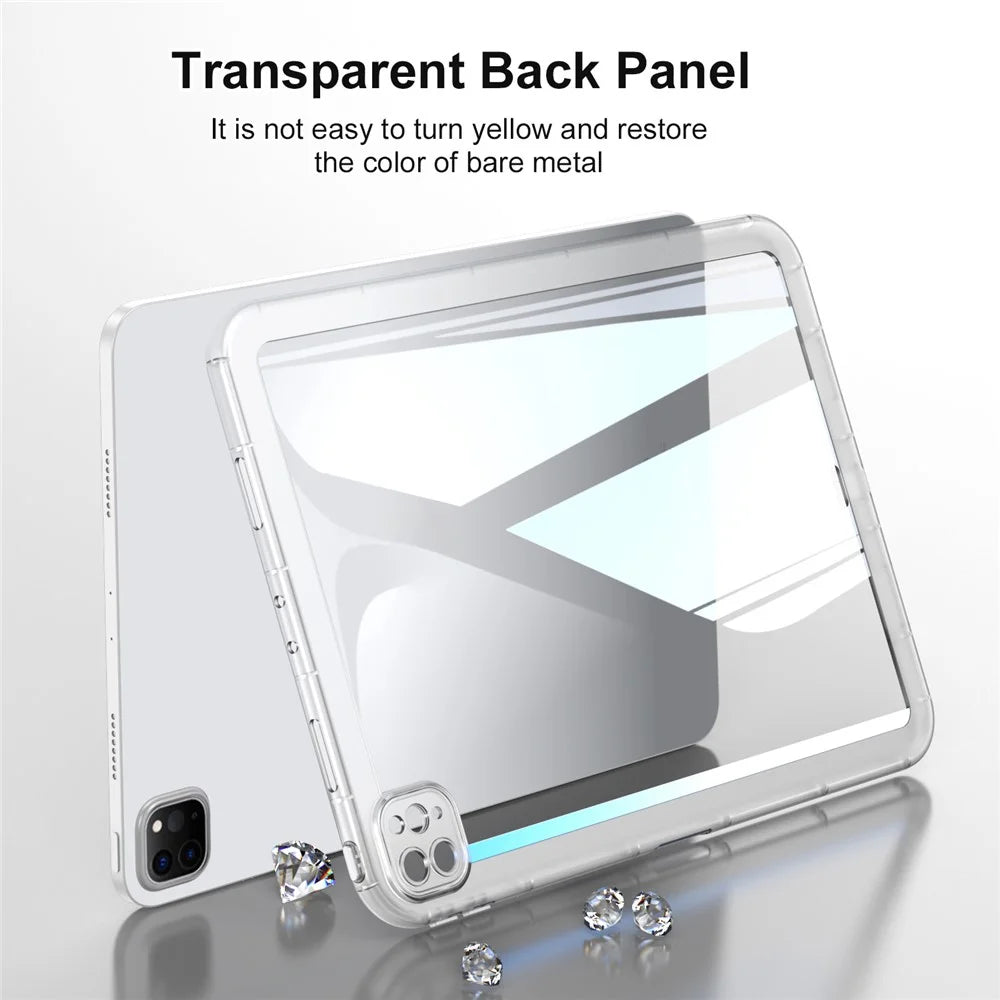 For iPad Pro 11 (2025) / 11 (2024) Case Transparent TPU Anti-Scratch Tablet Cover - Transparent - 4
