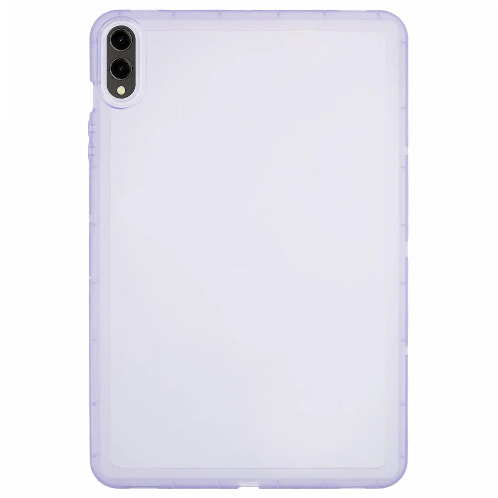 For Samsung Galaxy Tab S9 FE+ / Tab S9+ Case TPU Shockproof Transparent Cover - Purple - 1