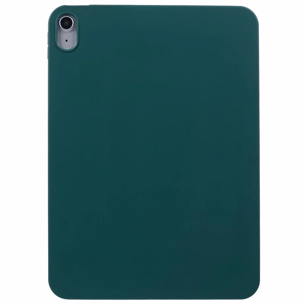 For iPad (2025) / 10.9 (2022) Case Shockproof Soft TPU Tablet Cover Skin-Friendly Touch - Blackish Green - 1