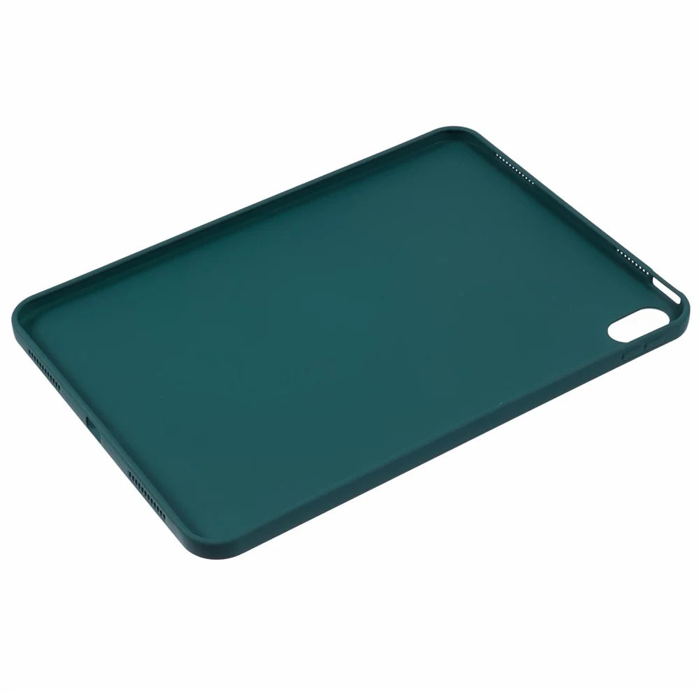 For iPad (2025) / 10.9 (2022) Case Shockproof Soft TPU Tablet Cover Skin-Friendly Touch - Blackish Green - 3