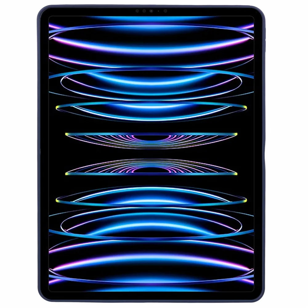 For iPad Pro 12.9 (2022) / (2021) / (2020) / (2018) Case Soft TPU Skin-Touch Tablet Cover - Dark Blue - 2
