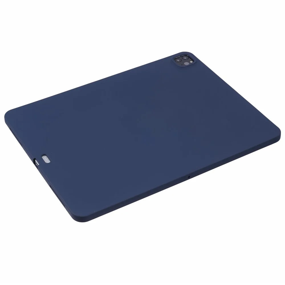For iPad Pro 12.9 (2022) / (2021) / (2020) / (2018) Case Soft TPU Skin-Touch Tablet Cover - Dark Blue - 4