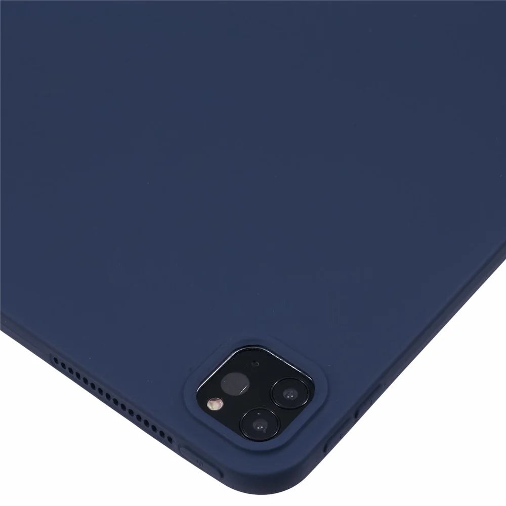 For iPad Pro 12.9 (2022) / (2021) / (2020) / (2018) Case Soft TPU Skin-Touch Tablet Cover - Dark Blue - 5