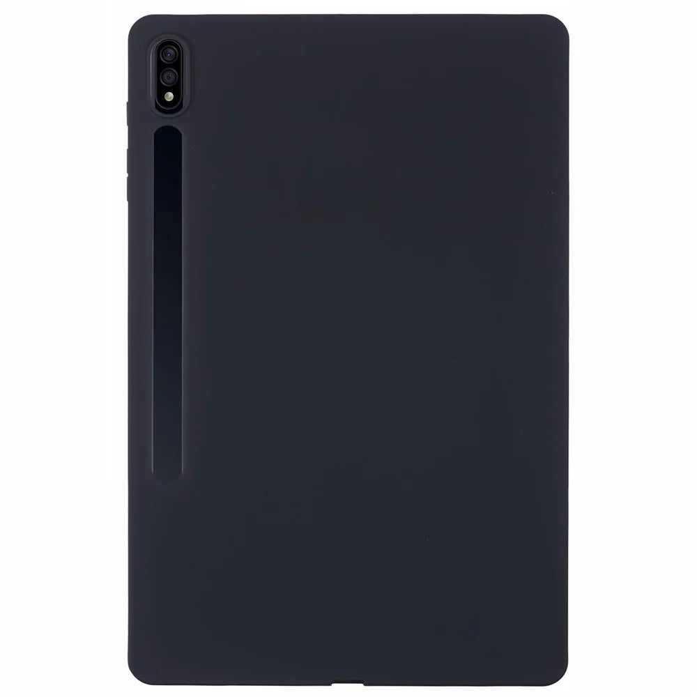 For Samsung Galaxy Tab S8+ / Tab S7 FE / Tab S7+ Case Skin-Friendly Touch Soft TPU Tablet Cover - Black - 1