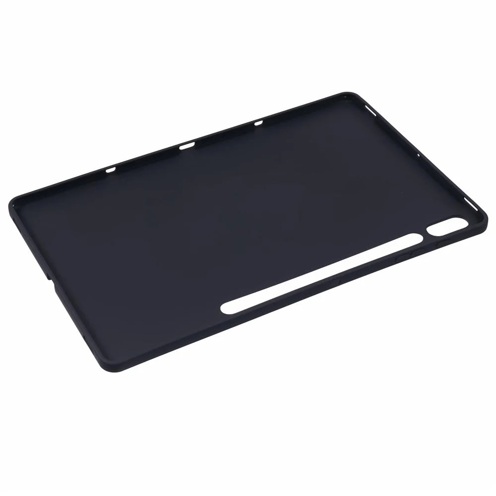 For Samsung Galaxy Tab S8+ / Tab S7 FE / Tab S7+ Case Skin-Friendly Touch Soft TPU Tablet Cover - Black - 3