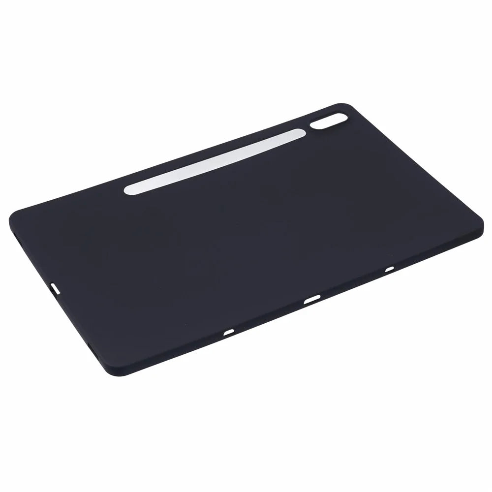 For Samsung Galaxy Tab S8+ / Tab S7 FE / Tab S7+ Case Skin-Friendly Touch Soft TPU Tablet Cover - Black - 4