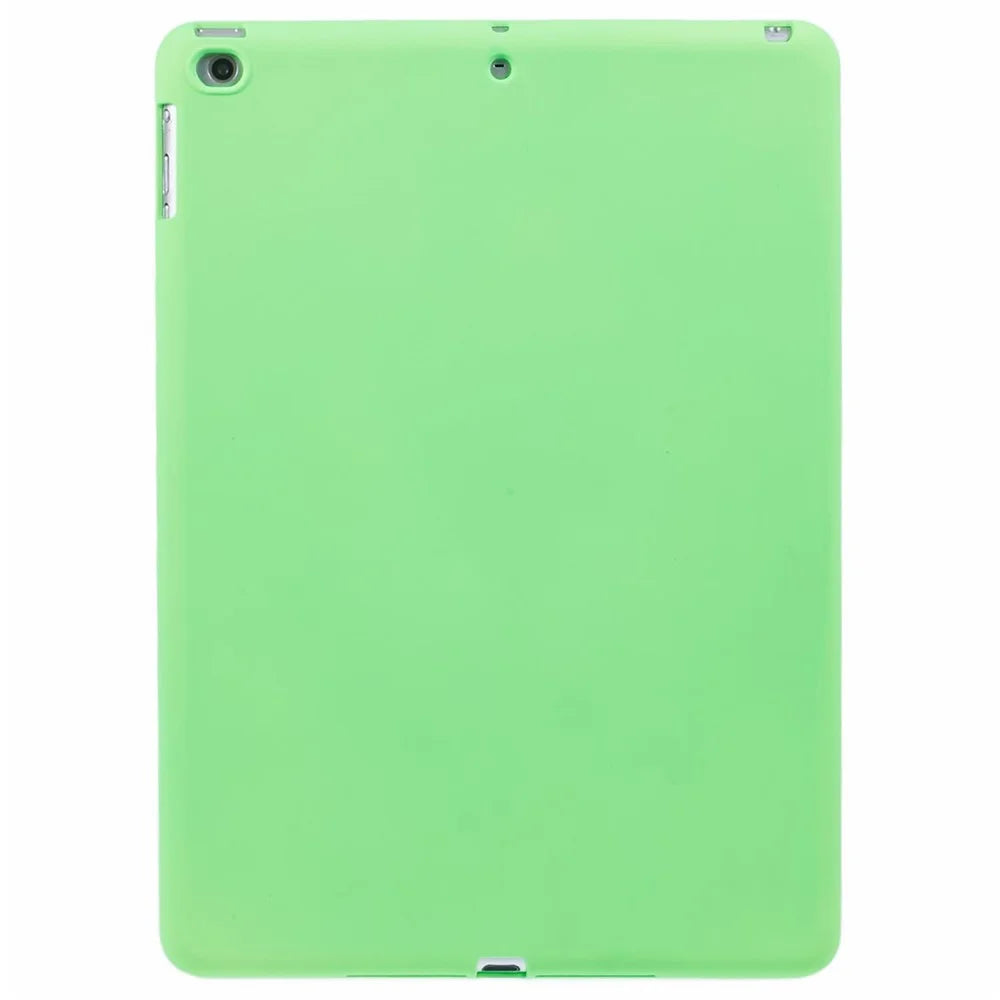For iPad 9.7-inch (2018) / (2017) / Air 2 Case Anti Scratch TPU Tablet Cover Soft Touch - Fluorescent Green - 1