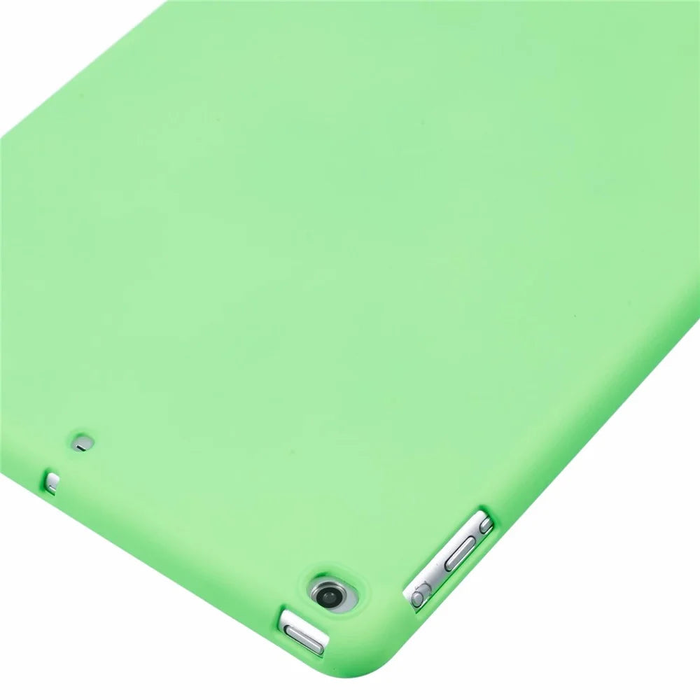 For iPad 9.7-inch (2018) / (2017) / Air 2 Case Anti Scratch TPU Tablet Cover Soft Touch - Fluorescent Green - 5