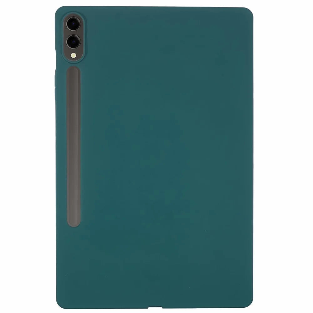 For Samsung Galaxy Tab S9 FE+ / Tab S9+ Case Soft TPU Back Tablet Cover - Blackish Green - 1