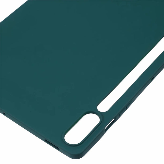 For Samsung Galaxy Tab S9 FE+ / Tab S9+ Case Soft TPU Back Tablet Cover - Blackish Green - 5
