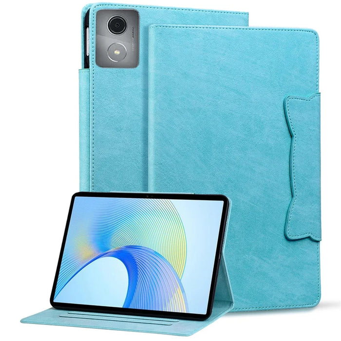 For Lenovo Tab M11 Plus / Tab K11 Plus Case Stand PU Leather Tablet Cover Cat Buckle Closure - Sky Blue - 1