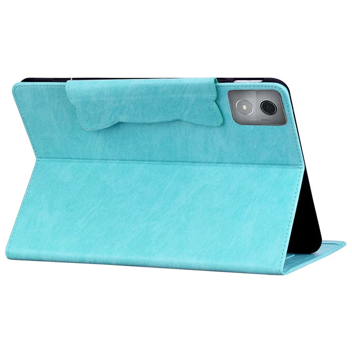For Lenovo Tab M11 Plus / Tab K11 Plus Case Stand PU Leather Tablet Cover Cat Buckle Closure - Sky Blue - 4