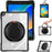 For iPad 10.2 (2021) / (2020) / (2019) Case Rotary Hand Grip Kickstand PC+TPU+Acrylic Tablet Cover - Black - 1