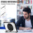 For iPad 10.2 (2021) / (2020) / (2019) Case Rotary Hand Grip Kickstand PC+TPU+Acrylic Tablet Cover - Black - 7