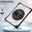 For iPad 10.2 (2021) / (2020) Case Hand Strap Kickstand PC+TPU+Acrylic Clear Tablet Cover - Black - 5