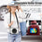 For iPad 10.2 (2021) / (2020) Kickstand Case Hand Strap PC+TPU+Acrylic Cover with Shoulder Strap - Black - 2
