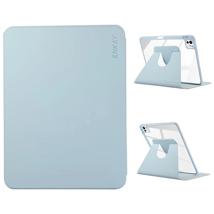 ENKAY HAT PRINCE For iPad Pro 13 (2025) / 13 (2024) Tablet Case Acrylic+PU Leather Flip Cover Auto Wake / Sleep - Blue - 1