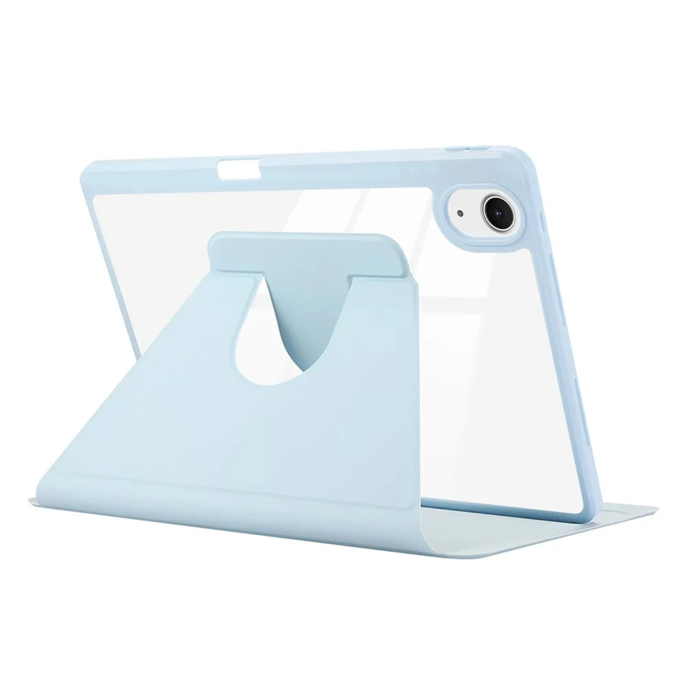 ENKAY HAT PRINCE For iPad Air 11 (2026) / (2025) / (2024) Case Auto Wake / Sleep Acrylic Clear Back Leather Tablet Cover - Blue - 3