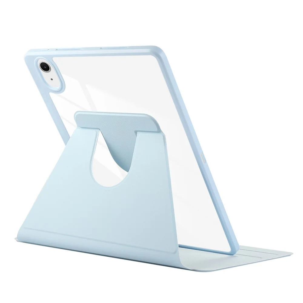 ENKAY HAT PRINCE For iPad Air 11 (2026) / (2025) / (2024) Case Auto Wake / Sleep Acrylic Clear Back Leather Tablet Cover - Blue - 4
