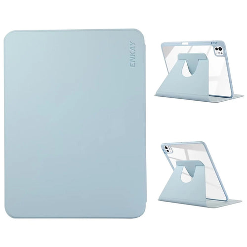 ENKAY HAT PRINCE For iPad Pro 11 (2025) / 11 (2024) Stand Case Acrylic+PU Auto Wake / Sleep Tablet Cover - Blue - 1