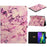 For iPad Pro 11 (2025) / 11 (2024) Case Pattern Printed Leather Stand Tablet Cover Card Holder - Pink Marble - 1
