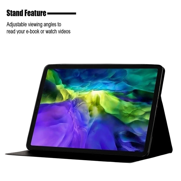 For iPad Pro 11 (2025) / 11 (2024) Case Pattern Printed Leather Stand Tablet Cover Card Holder - Pink Marble - 3