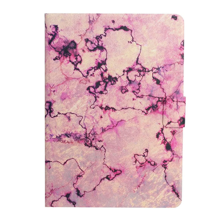 For iPad Pro 11 (2025) / 11 (2024) Case Pattern Printed Leather Stand Tablet Cover Card Holder - Pink Marble - 6