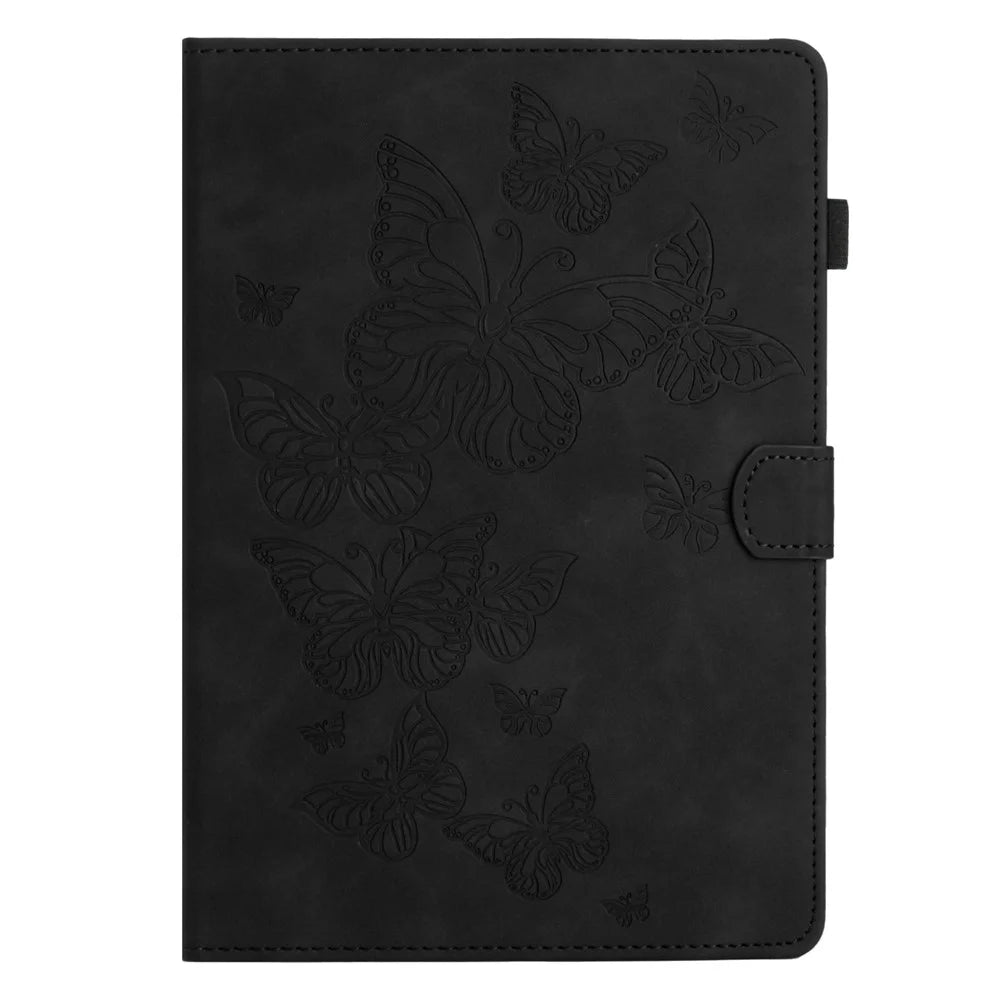 For iPad Pro 11 (2025) / 11 (2024) Case Butterfly Leather Folio Tablet Cover Auto Sleep / Wake - Black - 6