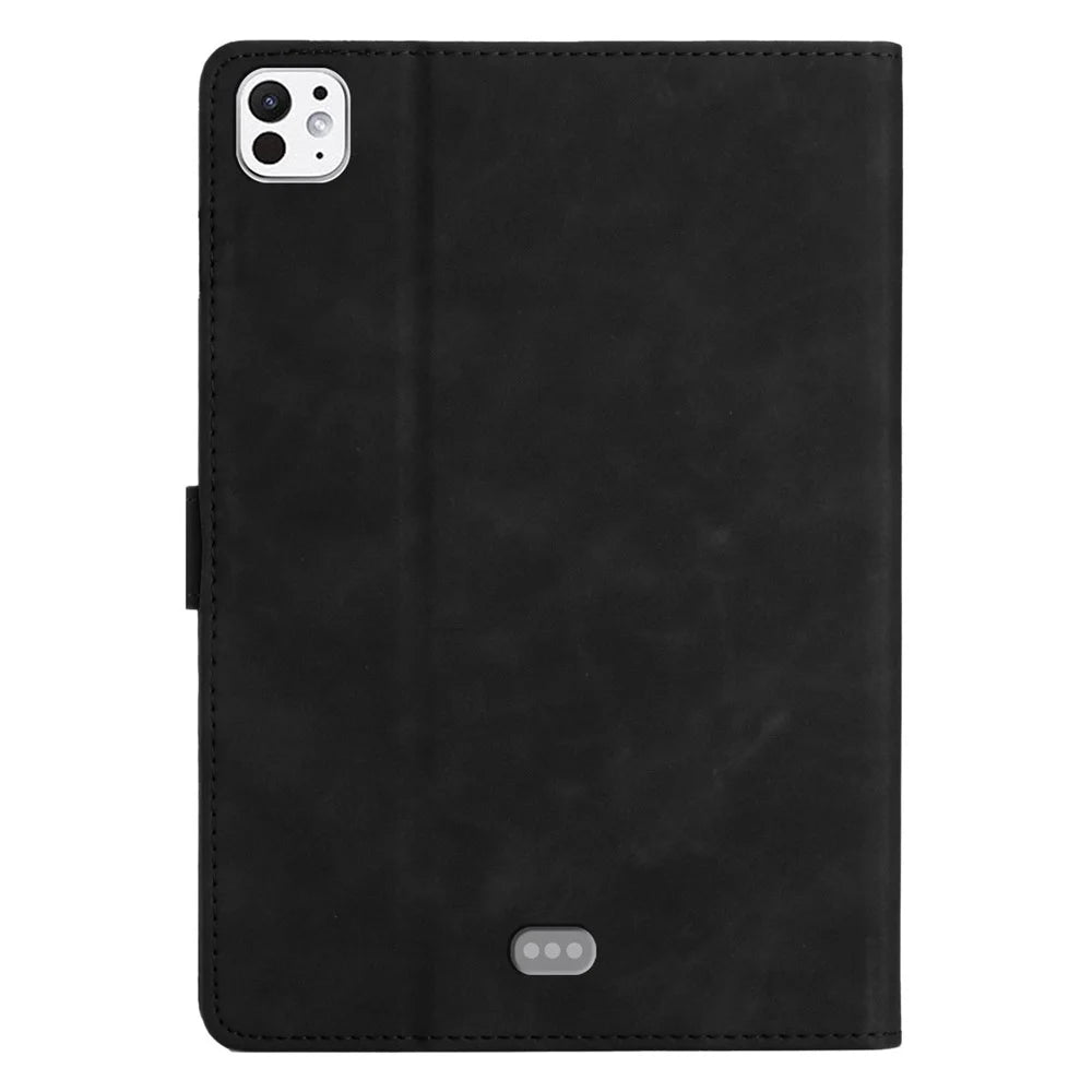 For iPad Pro 11 (2025) / 11 (2024) Case Butterfly Leather Folio Tablet Cover Auto Sleep / Wake - Black - 7
