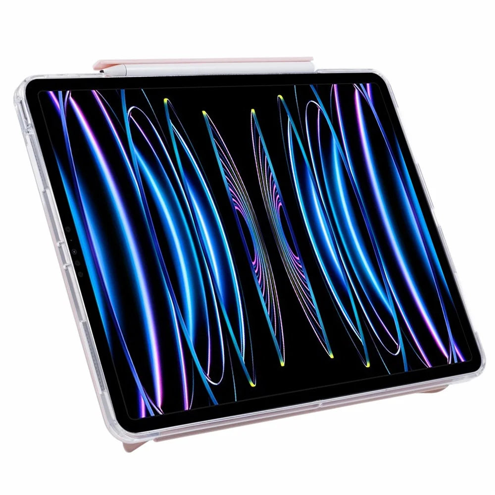 MUTURAL For iPad Air 13 (2026) / (2025) / (2024) / Pro 12.9 (2022) / (2021) / (2020) / (2018) Case Origami Stand Leather Tablet Cover - Pink - 3