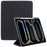 MUTURAL For iPad Pro 13 (2025) / 13 (2024) Case Tri-Fold Stand Tablet Leather Cover Auto Wake / Sleep - Black - 1