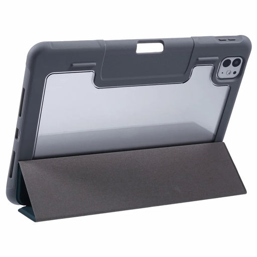 MUTURAL For iPad Pro 11 (2025) / 11 (2024) Case Smart Leather Tablet Cover with Pencil Holder Tri-Fold Stand - Dark Green - 2