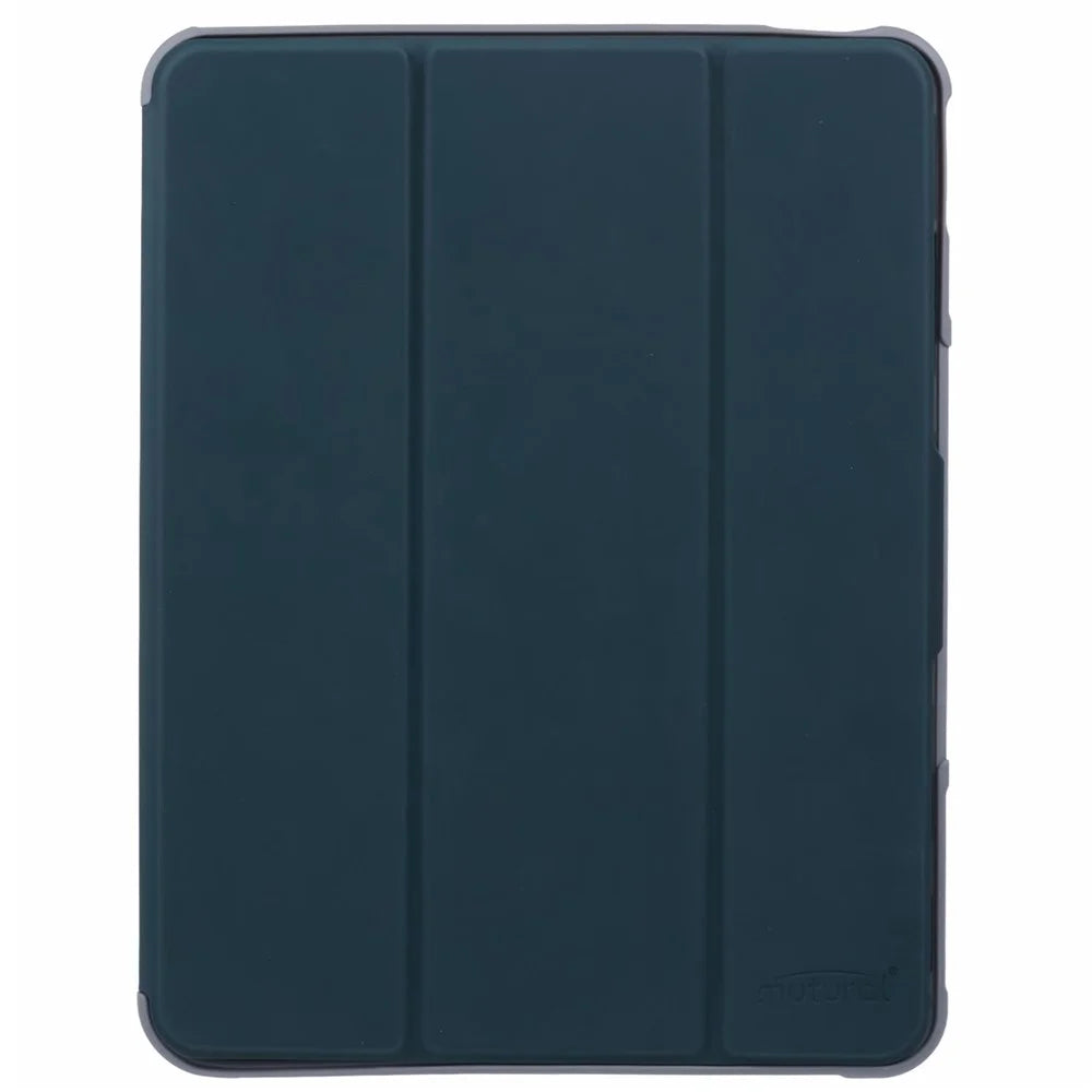 MUTURAL For iPad Pro 11 (2025) / 11 (2024) Case Smart Leather Tablet Cover with Pencil Holder Tri-Fold Stand - Dark Green - 7