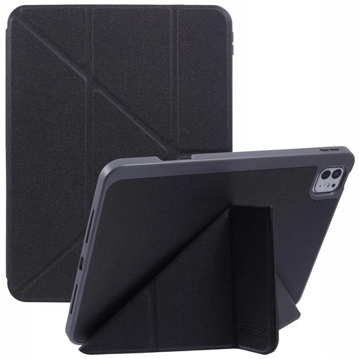 MUTURAL For iPad Pro 11 (2025) / 11 (2024) Case Origami Stand Pencil Slot Protective Leather Tablet Cover - Black - 1