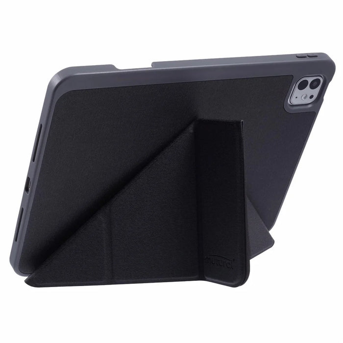MUTURAL For iPad Pro 11 (2025) / 11 (2024) Case Origami Stand Pencil Slot Protective Leather Tablet Cover - Black - 3