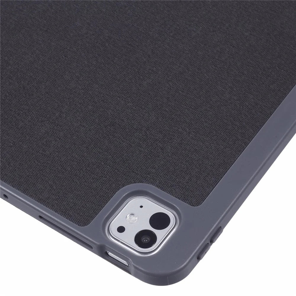 MUTURAL For iPad Pro 11 (2025) / 11 (2024) Case Origami Stand Pencil Slot Protective Leather Tablet Cover - Black - 6