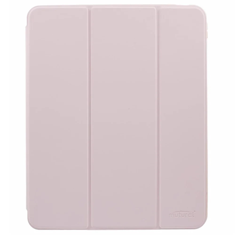 MUTURAL For iPad Pro 13 (2025) / 13 (2024) Case Leather Trifold Stand Cover  Auto Wake / Sleep - Pink - 6