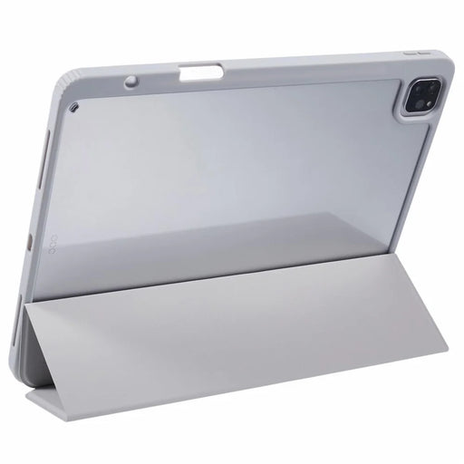 MUTURAL For iPad Air 13 (2026) / (2025) / (2024) / Pro 12.9 (2022) / (2021) / (2020) / (2018) Leather Case Trifold Stand Cover with Pencil Holder - Grey - 2
