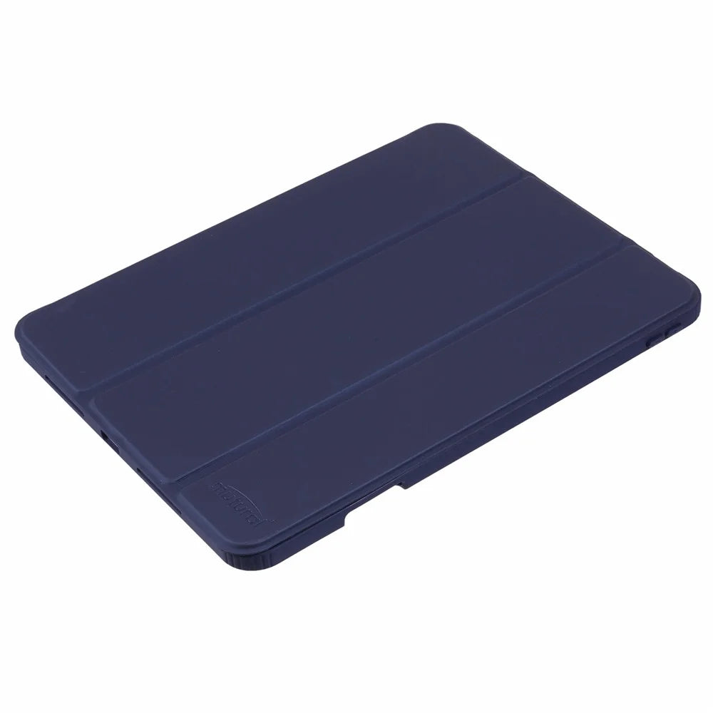 MUTURAL For iPad Pro 11 (2025) / 11 (2024) Case Tri-Fold Stand Transparent Back Leather Cover with Pen Slot - Dark Blue - 5