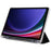 For Samsung Galaxy Tab S9 / S10 Lite / S10 FE / S9 FE Case Tri-Fold Stand Smart Auto / Wake Leather Tablet Cover Carbon Fiber Texture - Black - 4