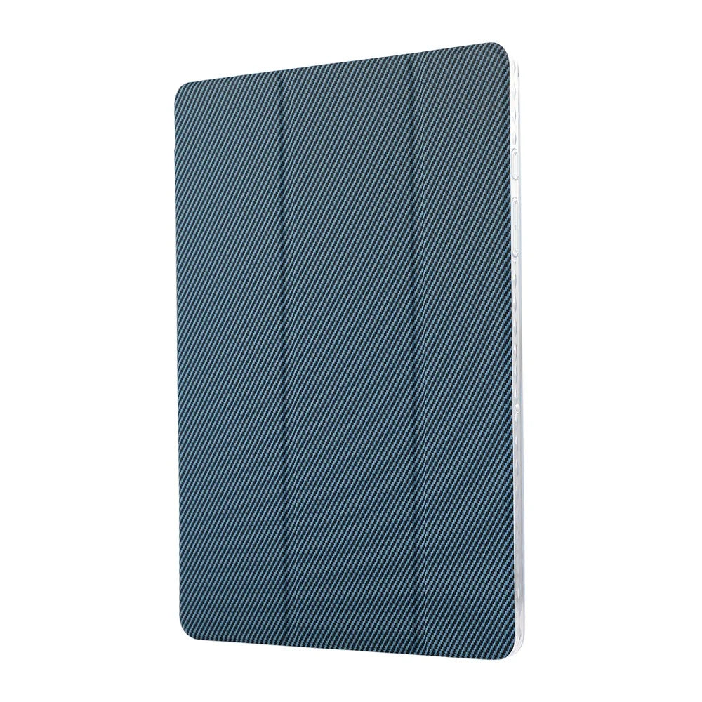 For Samsung Galaxy Tab A11+ / A9+ Stand Case Auto Sleep / Wake Carbon Fiber Texture Leather Tablet Cover - Baby Blue - 5