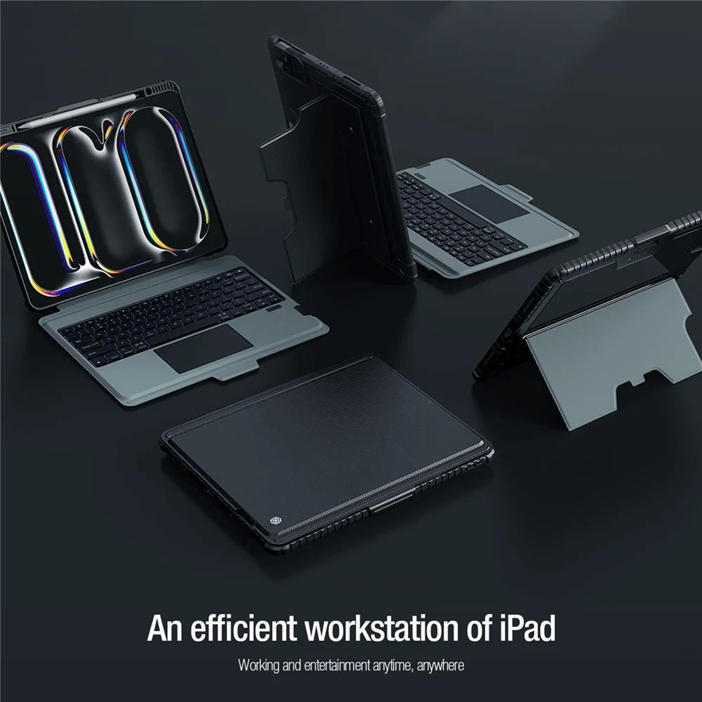 NILLKIN For iPad Pro 13 (2025) / 13 (2024) Tablet Case with Detachable Bluetooth-compatible Keyboard (Backlight Version) - 4